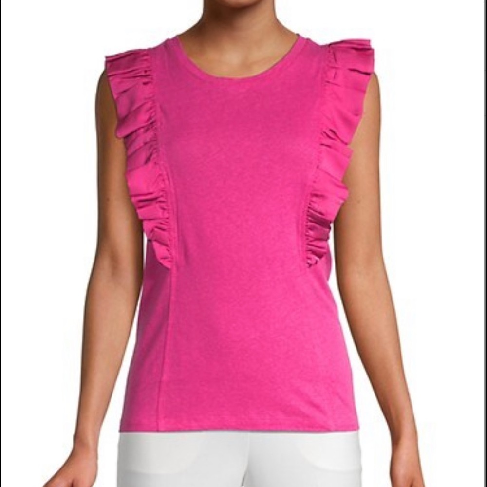 *SOLD* NWT BCBGMaxAzria Sleeveless Ruffle Top